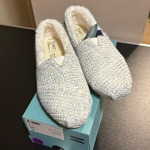 Tom’s Alpargata White Cozy Sweater Knit